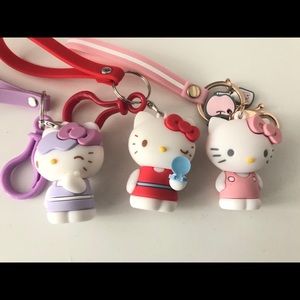 Hello Kitty 3 keychains